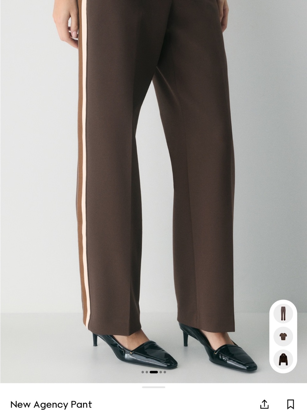 Aritzia New Agency Brown Pants - Picture 2 of 8